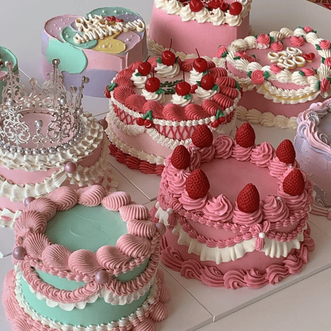 Torte artigianali in stile vintage coreano per Baby Shower e compleanni a Milano.